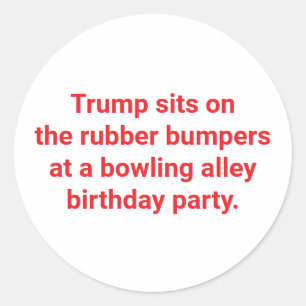 Sticker Rond Trump s'assoit sur les pare-chocs en caoutchouc Ha