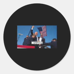 Sticker Rond Trump Shot 2024