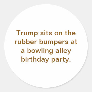 Sticker Rond Trump Sits On Rubber Bumpers Hankamer Artjunkhaus