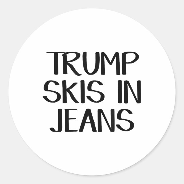 Sticker Rond Trump Ski En Jeans _2 (Devant)