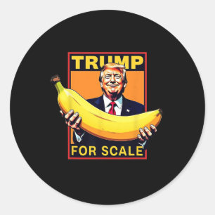 Sticker Rond Trump Son Banana (pour l'échelle) Starship Funny 2