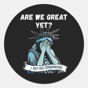 Sticker Rond Trump Tee - shirt anti-Trump anti-républicain cons