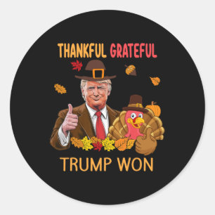 Sticker Rond Trump Thanksgiving La Turquie Tombe Remercié M