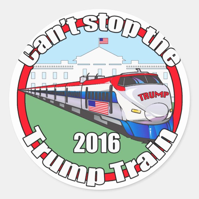 Sticker Rond Trump train 2 (Devant)