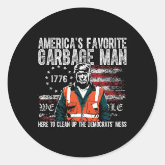 Sticker Rond Trump Trump, l'homme-poubelle favori de l'Amérique