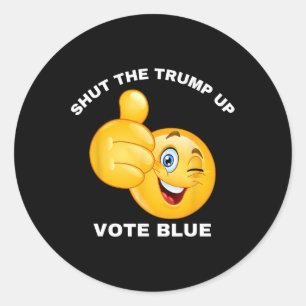 Sticker Rond Trump Up Vote Blue Re-élisez le président Biden 20