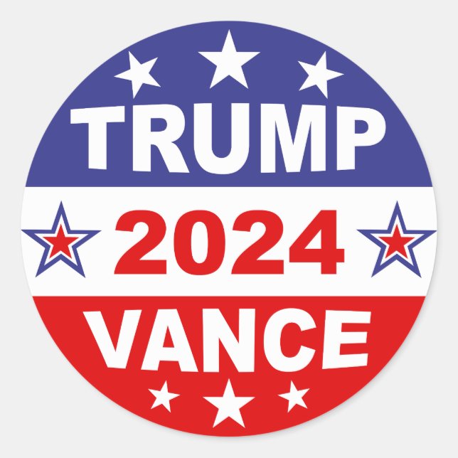 STICKER ROND TRUMP VANCE 2024 (Devant)