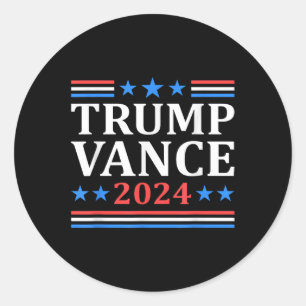 Sticker Rond Trump Vance 2024 Pour Le Pat Électoral Du Présiden