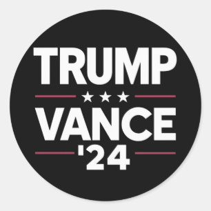 Sticker Rond Trump Vance 2024 Pour Président VP USA Election