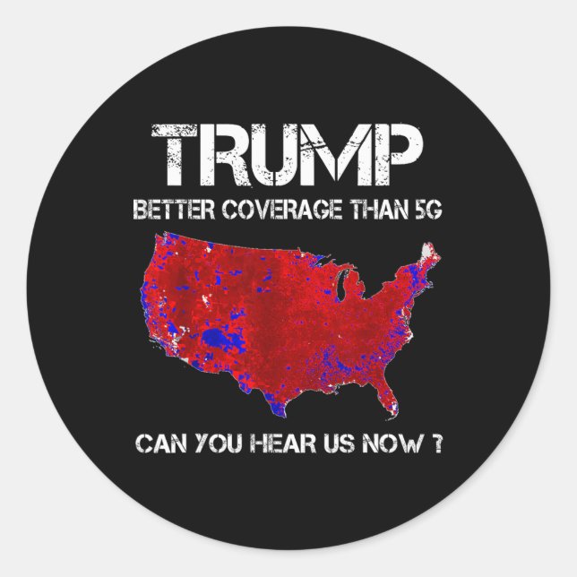 Sticker Rond Trump vaut une meilleure couverture que la carte é (Devant)