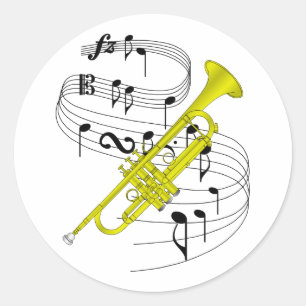 Sticker Rond Trumpet