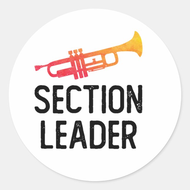 Sticker Rond Trumpet Section Leader Bande de Marquage (Devant)