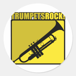 Sticker Rond Trumpets Rock !