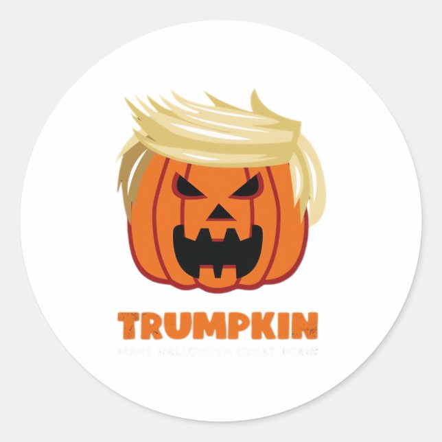 Sticker Rond Trumpkin Classic Design (Devant)