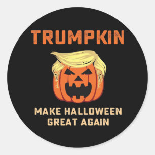 Sticker Rond Trumpkin Rendre Halloween grand à nouveau - Pompe
