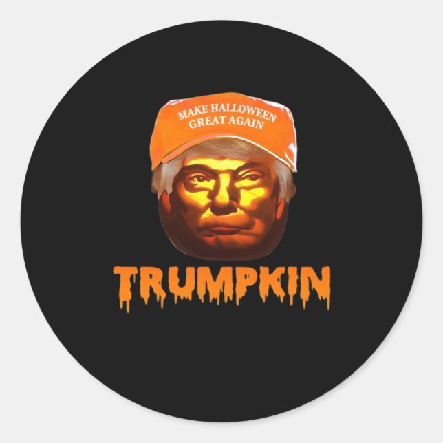 Sticker Rond Trumpkin Rendre Halloween grand à nouveau Sloth (Devant)