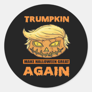 Sticker Rond Trumpkin rendre Halloween grand encore drôle class