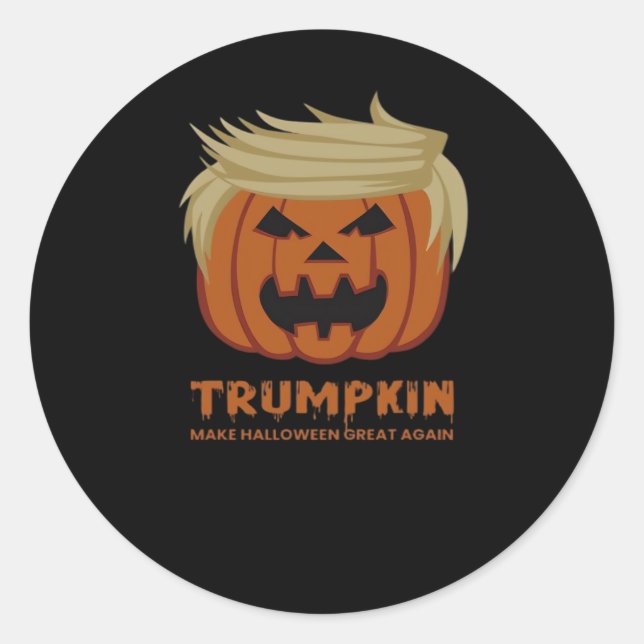 Sticker Rond Trumpkin - Rendre la beauté des Hallowees à nouvea (Devant)