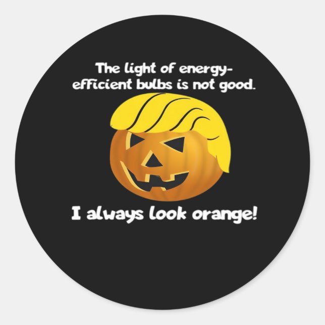 Sticker Rond Trumpkin toujours classique (Devant)