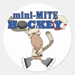 Sticker Rond Tshirts et cadeaux de hockey Mite Moose Mini