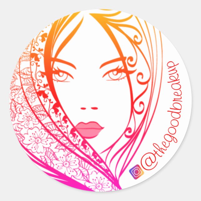 Sticker Rond Tu es belle (Devant)