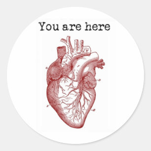 Sticker Rond Tu es là dans mon coeur