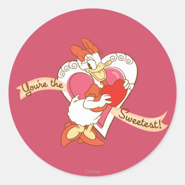 Sticker Rond Tu es la plus douce (Devant)