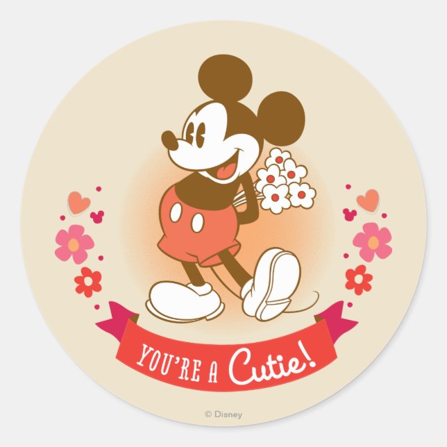 Sticker Rond Tu es un Cutie ! (Devant)