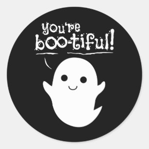 Sticker Rond Tu es un fantôme fou