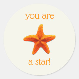 Sticker Rond Tu es une star