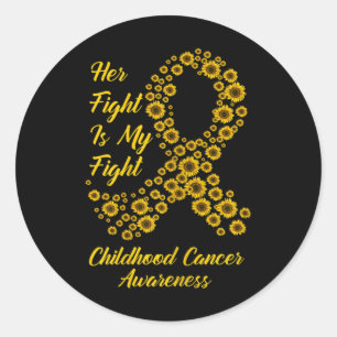 Sticker Rond Tu Her Fight Is My Fight Chilhood Cancer Awards