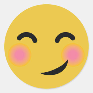 Sticker Rond Tu m'as fait rougir émoji