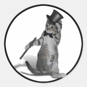 Sticker Rond Tu me fais sentir comme Danser ! Tap Chat de danse