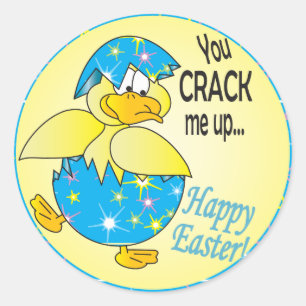 Sticker Rond Tu M'Enflammes Le Canard De Pâques