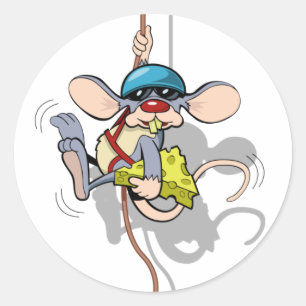 Sticker Rond Tu ne m'as pas vu Escalade Rat