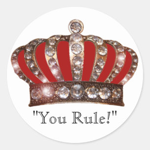 Sticker Rond Tu Régis, Oh King !"