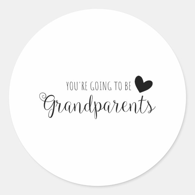 Sticker Rond Tu vas devenir grand-parents (Devant)