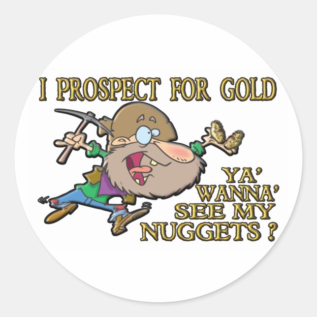 Sticker Rond Tu Veux Pas Voir Mes Nuggets ? (Devant)