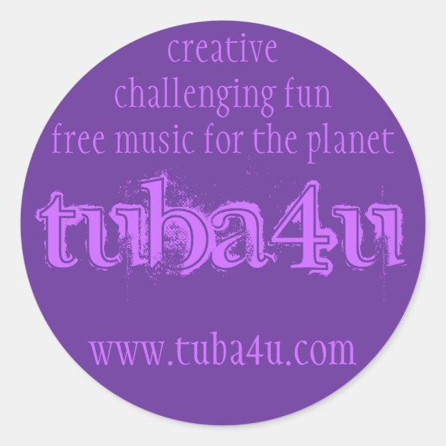 Sticker Rond tuba4u #2 (Devant)