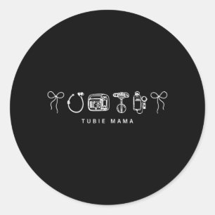 Sticker Rond Tubie maman coquette de sensibilisation à la G-Tub