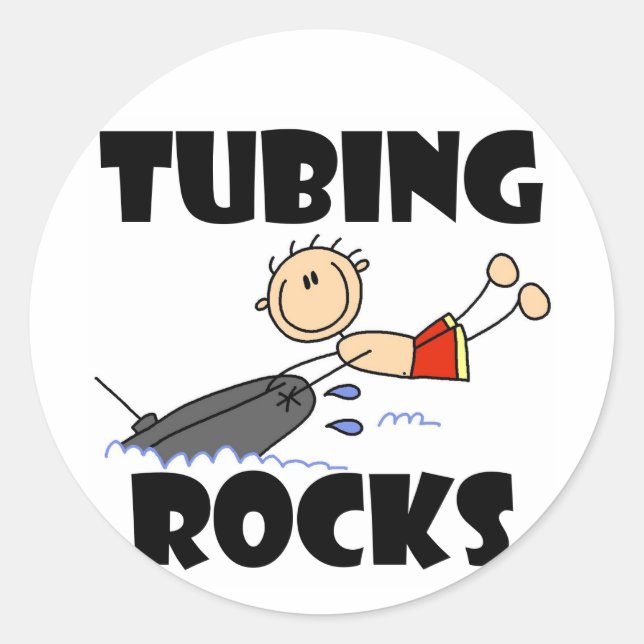 Sticker Rond Tubing Rocks T-shirts et cadeaux (Devant)