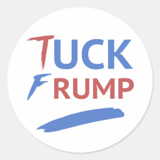 Sticker Rond Tuck Frump anti-Trump