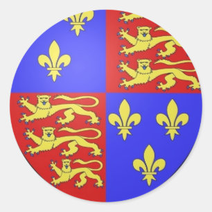 STICKER ROND TUDOR COAT OF ARMS KING HENRY VIII.