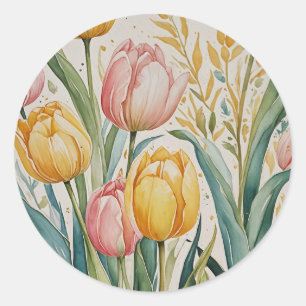 Sticker Rond Tulip Reverie