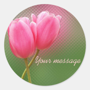 Sticker Rond Tulipes ensemble