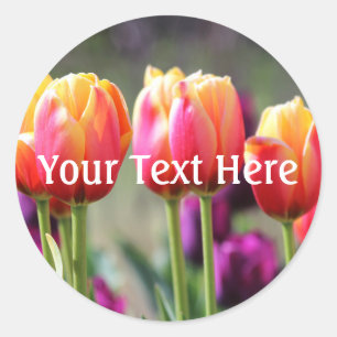 Sticker Rond Tulipes tombées flammes