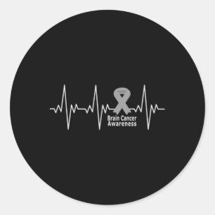 Sticker Rond Tumeur cérébrale mondiale Battement de sensibilisa