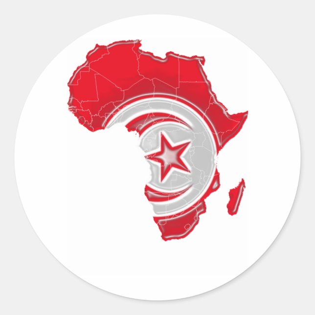 Sticker Rond Tunisie (Devant)