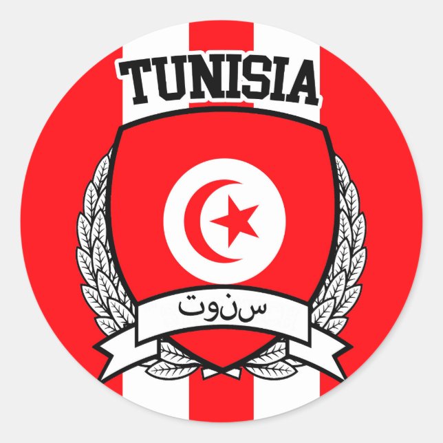 Sticker Rond Tunisie (Devant)