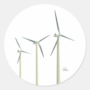 Sticker Rond Turbine éolienne